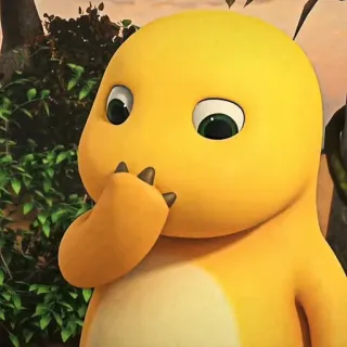 🧽 Dinoplatz dinossauro, desenho animado, animação, fofo, amarelo, animal telegram sticker