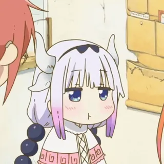 🎋 Kanna Kamui Miss Kobayashi's Dragon Maid Anime, Niedlich, Kawaii, Drache, Kanna telegram sticker