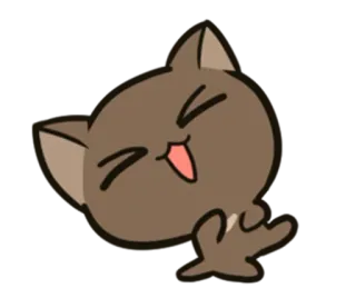 😂 แมว, การ์ตูน, น่ารัก, มีความสุข, สัตว์, สติกเกอร์ whatsapp sticker