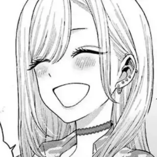 📀 Anime, Manga, Fille, Sourire, Joyeux, Portrait telegram sticker