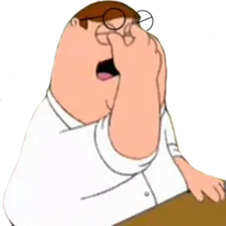 😣 Peter Griffin Family Guy 彼得·格里芬, 家庭友善, 卡通, 搞笑, 表情包 telegram sticker