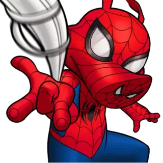 😄 Spider-Ham superhero, spider-man, comic, pig, cartoon telegram sticker