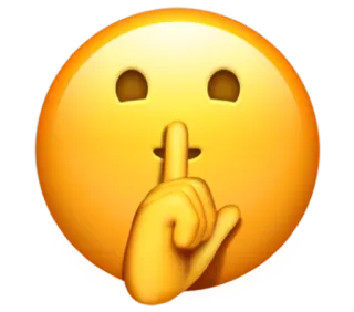 🤫 emoji, shhh, silence, quiet, finger, mouth, expression telegram sticker