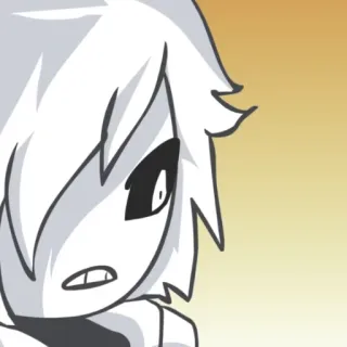 🌺 anime, bianco, cartone animato, espressione telegram sticker