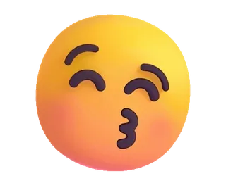 😚 Emoji, Bacio, Faccia, Giallo, Felice telegram sticker