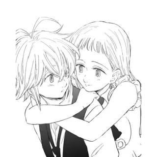 💕 Meliodas The Seven Deadly Sins Anime, Manga, Fantasy, Charaktere, Meliodas, Elizabeth telegram sticker
