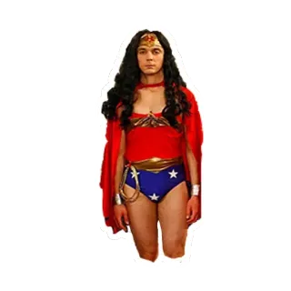 👙 Sheldon Cooper The Big Bang Theory sheldon, wonder woman, crossover, costume, big bang theory, tv telegram sticker