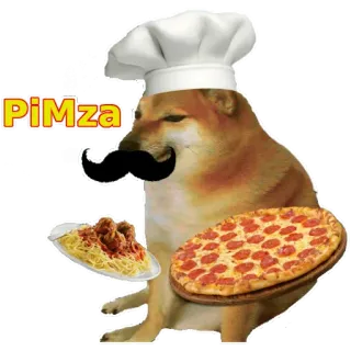 🍕 PiMza cane, chef, pizza, pasta, italiano, cibo telegram sticker