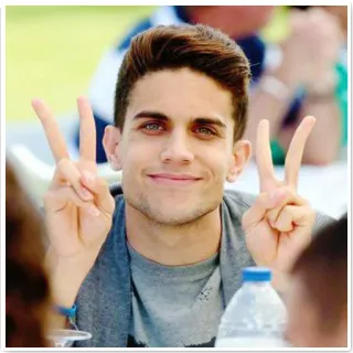 ✌ peace sign, person, smile, portrait, man telegram sticker