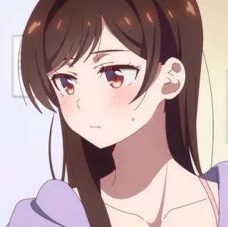 🍇 cô gái anime, Chizuru Ichinose, Rent-a-Girlfriend, dễ thương, nhân vật anime telegram sticker