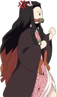 🥰 Nezuko Kamado Demon Slayer Anime, Demon Slayer, Nezuko, Arrabbiato, Manga telegram sticker