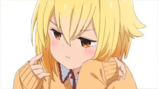 😒 anime, cartoon, character, girl, illustration telegram sticker
