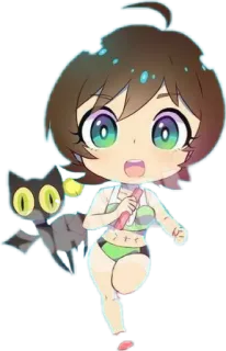 🙃 anime, cute, girl, bat, chibi telegram sticker
