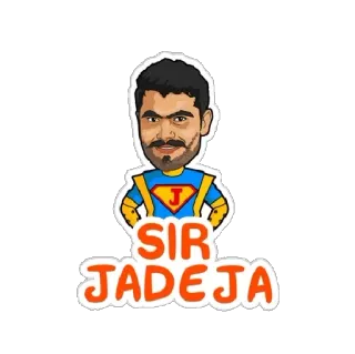 🦁 SIR JADEJA sir, jadeja, superhero, indian, cricketer, funny whatsapp sticker