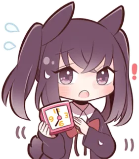 ⏰ Anime, Cartoon, Uhr, Süß, Besorgt, Figur telegram sticker