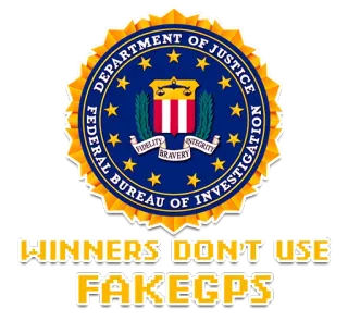 👨 WINNERS DON'T USE FAKEGPS Fake GPS, Spoofing, Mobile Gaming, Cheaten, Anti-Cheat whatsapp sticker
