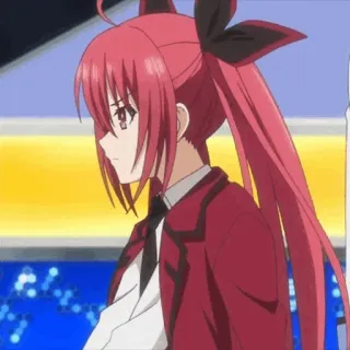 🔥 Itsuka Kotori Date A Live anime, girl, red hair, bow telegram sticker