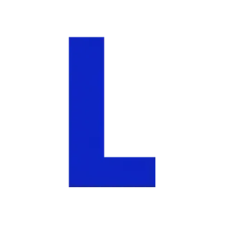 👎 letter, alphabet, blue, black whatsapp sticker