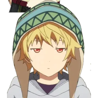 😐 Yato Noragami аниме, персонаж, noragami, yato, худи, шапка whatsapp sticker