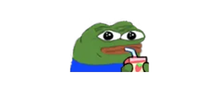 😐 Pepe the Frog Pepe, Sapo, Meme, Bebendo, Suco telegram sticker