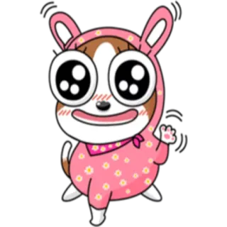 🙂 chó, hoạt hình, động vật, dễ thương, nhân vật, nhãn dán telegram sticker