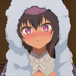 🙂 @Fix_x_Fox anime, cartoon, girl, cute telegram sticker