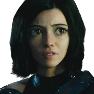 🤨 Alita Alita: Battle Angel alita, battle angel, cyborg, mangá, filme whatsapp sticker