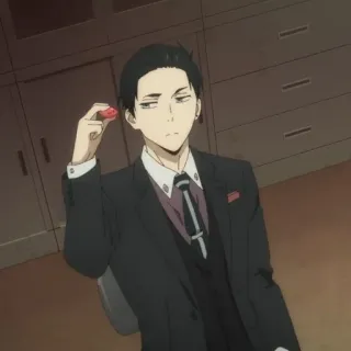 💰 Daisuke Kambe Fugou Keiji Balance:Unlimited Anime, Charakter, Reicher Detektiv, Millionär Detektiv Balance Unlimited, Daisuke Kambe, Anzug telegram sticker