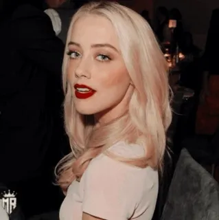 💋 Amber Heard актриса, знаменитость, блондинка, портрет, женщина, человек telegram sticker