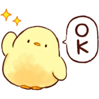 👌 OK สัตว์, นก, ลูกไก่, โอเค, น่ารัก telegram sticker