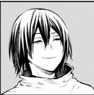 ♠️ 漫画, 动漫, 黑白, 肖像 telegram sticker