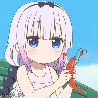 🦐 Kanna Kamui Miss Kobayashi's Dragon Maid telegram sticker