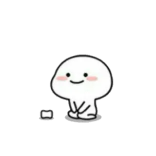 🙂 cute, character, kawaii, cartoon, blob, smiling telegram sticker