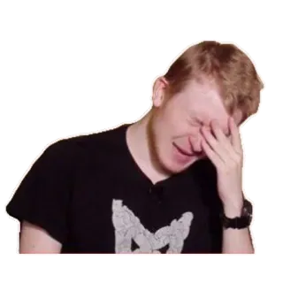 🙈 homem, chorando, triste, emoção, ruivo, facepalm telegram sticker