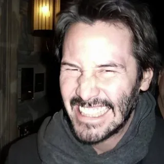 😁 Keanu Reeves Keanu Reeves, Schauspieler, lustig, Promi, Mann, Porträt telegram sticker