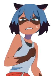 😨 Michiru Kagemori BNA: Brand New Animal Anime, Tanuki, Antropomorfo, BNA, Brand New Animal, Michiru Kagemori telegram sticker
