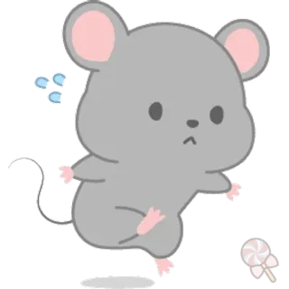 🐀 мышь, животное, милый, мультфильм, конфета telegram sticker