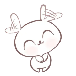 🎀 thỏ, dễ thương, động vật, hoạt hình, vui vẻ, hạnh phúc telegram sticker