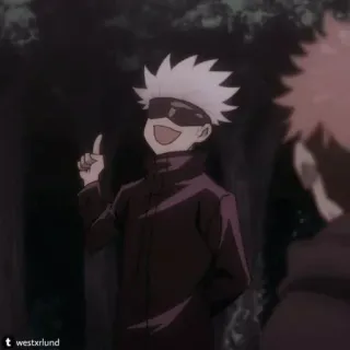 😩 Gojo Satoru Jujutsu Kaisen anime, gojo, gojo satoru, jujutsu kaisen, character telegram sticker