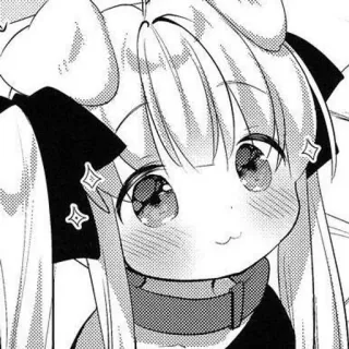 🥹 Anime, Manga, Orecchie da cane, Carino, Kawaii, Chibi telegram sticker