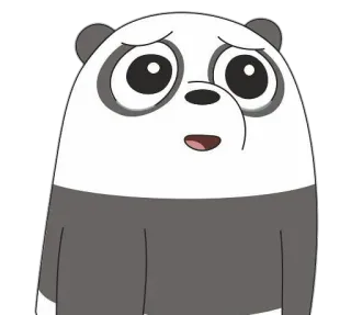 🥺 Panda We Bare Bears cartoon, bear, panda, sad, cute, we bare bears telegram sticker