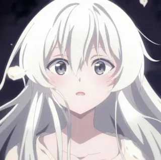 🪄 anime, menina, cabelo branco, fofa, mangá telegram sticker