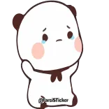 🥺 panda, triste, chorar, fofo, kawaii, lágrimas, desenho animado, personagem telegram sticker