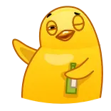 🤪 птица, цыпленок, алкоголь, пьяный, вечеринка, мультфильм, желтый telegram sticker