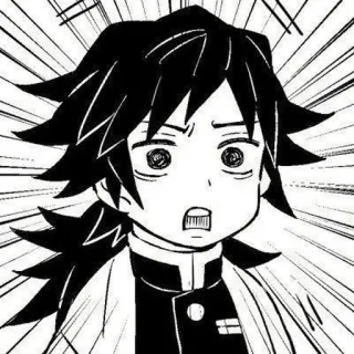 ⚠ Giyu Tomioka Demon Slayer Anime, Manga, Demon Slayer, Giyu Tomioka, sorpreso, scioccato whatsapp sticker