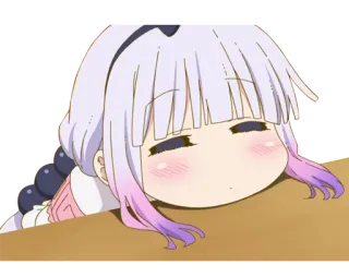 😌 Kanna Kamui Miss Kobayashi's Dragon Maid Anime, Drago, Carino, Assonnato, Kanna telegram sticker
