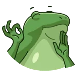Concerned Froge telegram stickers