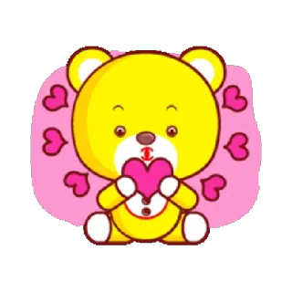 ❤️ teddy bear, heart, love, cute, cartoon, animal telegram sticker