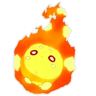 📛 fire, orb, anime, cute, cartoon telegram sticker