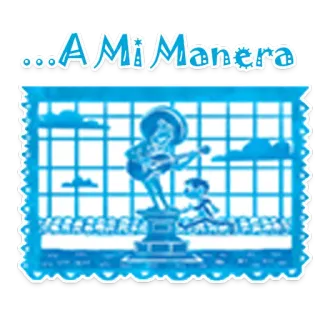 🏃 ...A Mi Manera phrase, spanish, style, culture, frame, singer, guitar telegram sticker